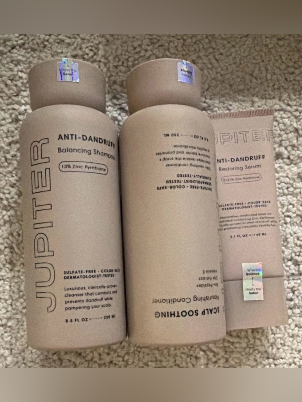 Jupiter Anti-Dandruff Balancing Shampoo 2-Pack (8.5 oz) + Leave-In Serum Set